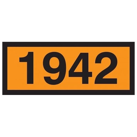 Accuform ORANGE 4DIGIT PANEL 1942 AMMONIUM MPR609CT MPR609CT